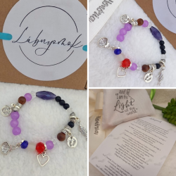   Lbnyomok - keresztny trtnet karkt-lila-LG03
